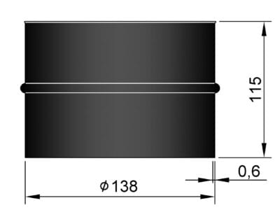 Murbøsning kort til 130mm